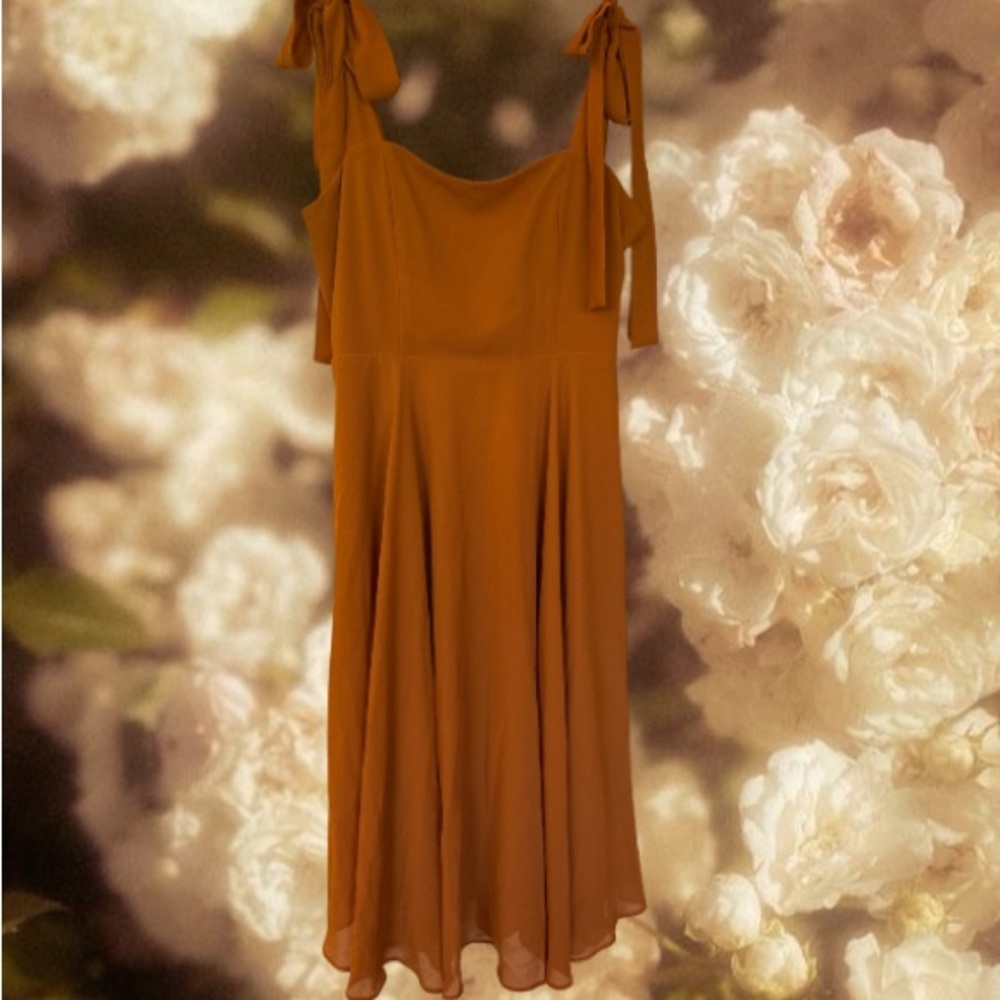 Forever 21 Burnt Orange Midi Dress